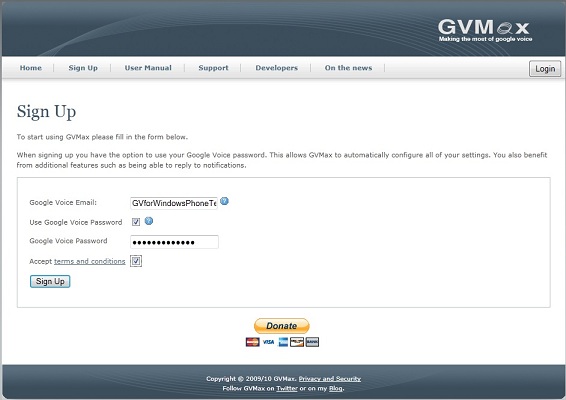 GVMax Create Account